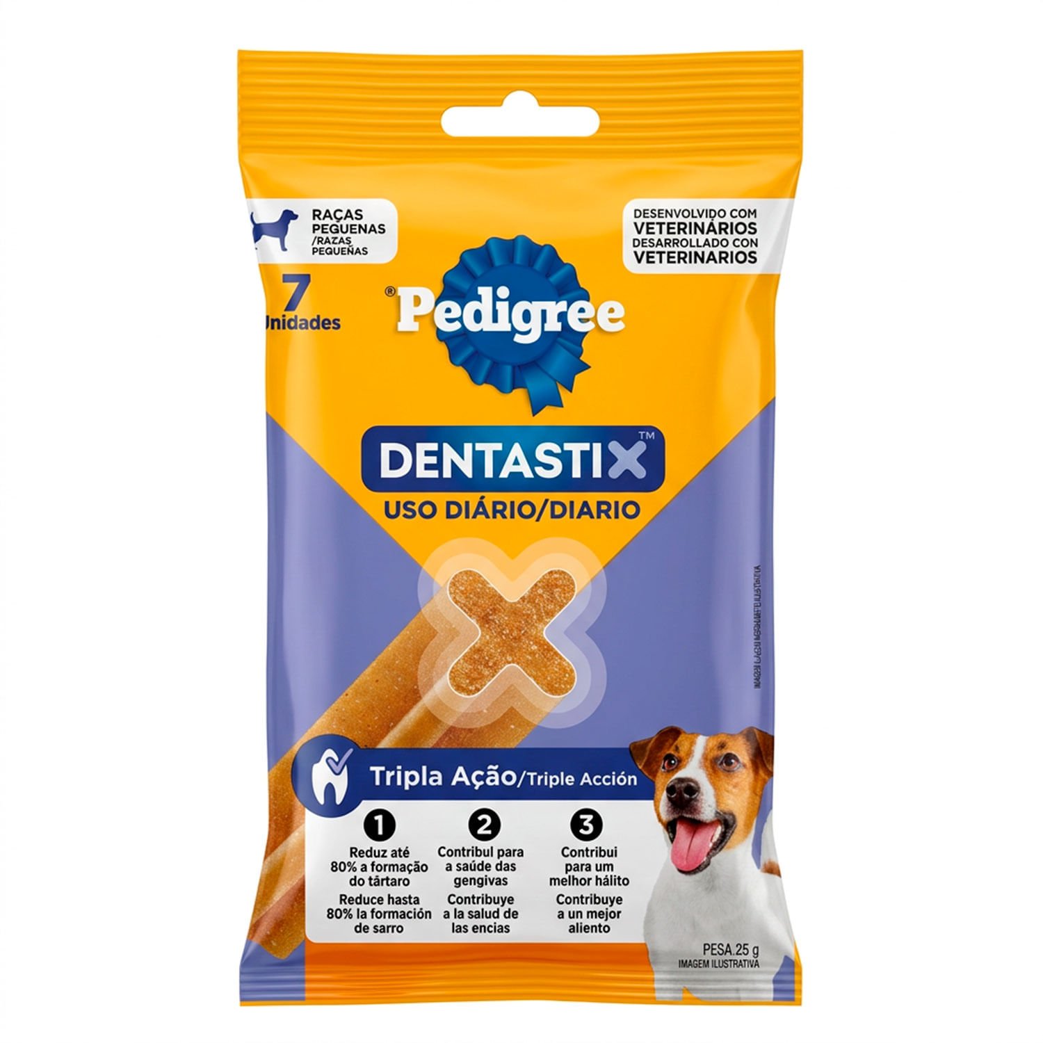 Snack Perro Adulto Pedigree Dentastix Razas Pequeñas 7 un.
