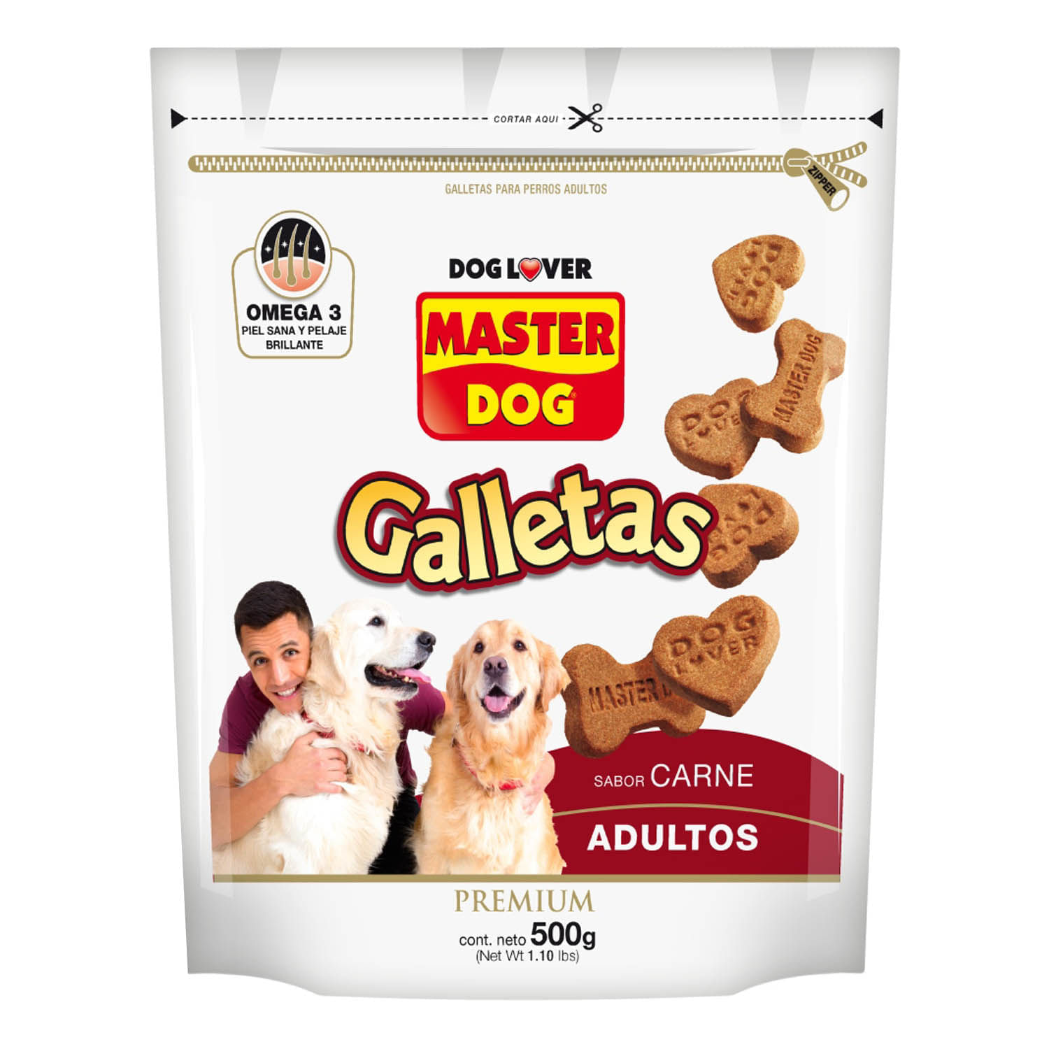 Snack Perro Master Dog Carne y Leche 500 g - Image 2