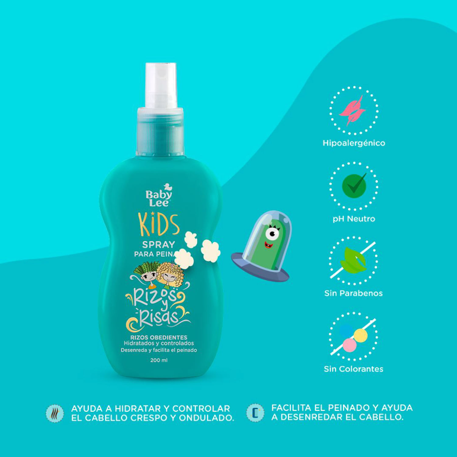 Spray Baby Lee Rizos y Risas Frasco 200 ml - Image 2