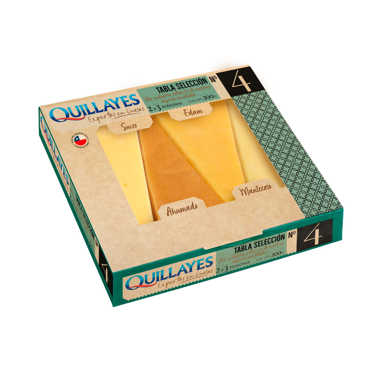 Tabla de Queso Quillayes Envasado Trozo 200 g