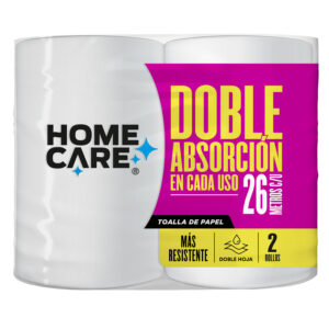 Toalla de Papel Home Care Doble Hoja 26 m 2 un.