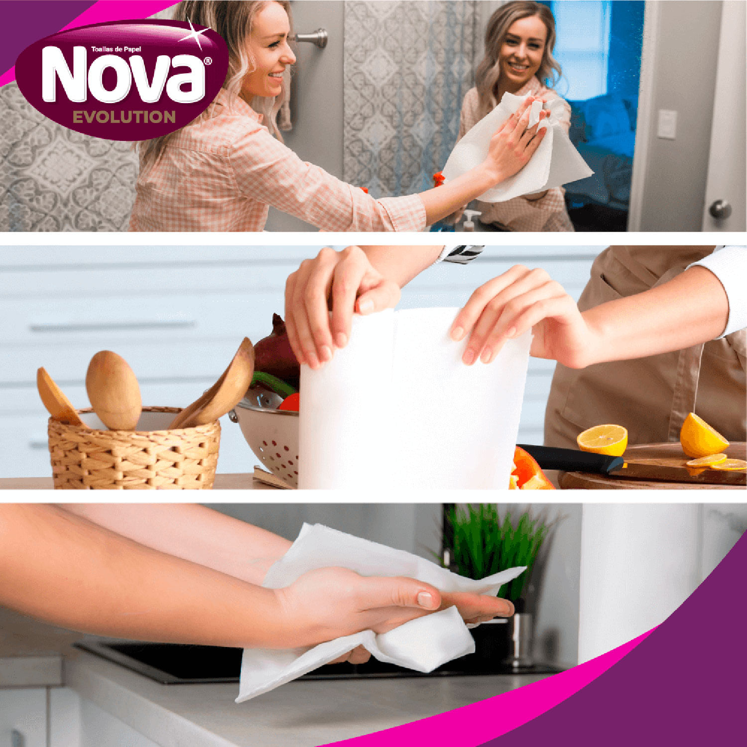 Toalla de Papel Nova Evolution Absorb 14 m 3 un. - Image 3