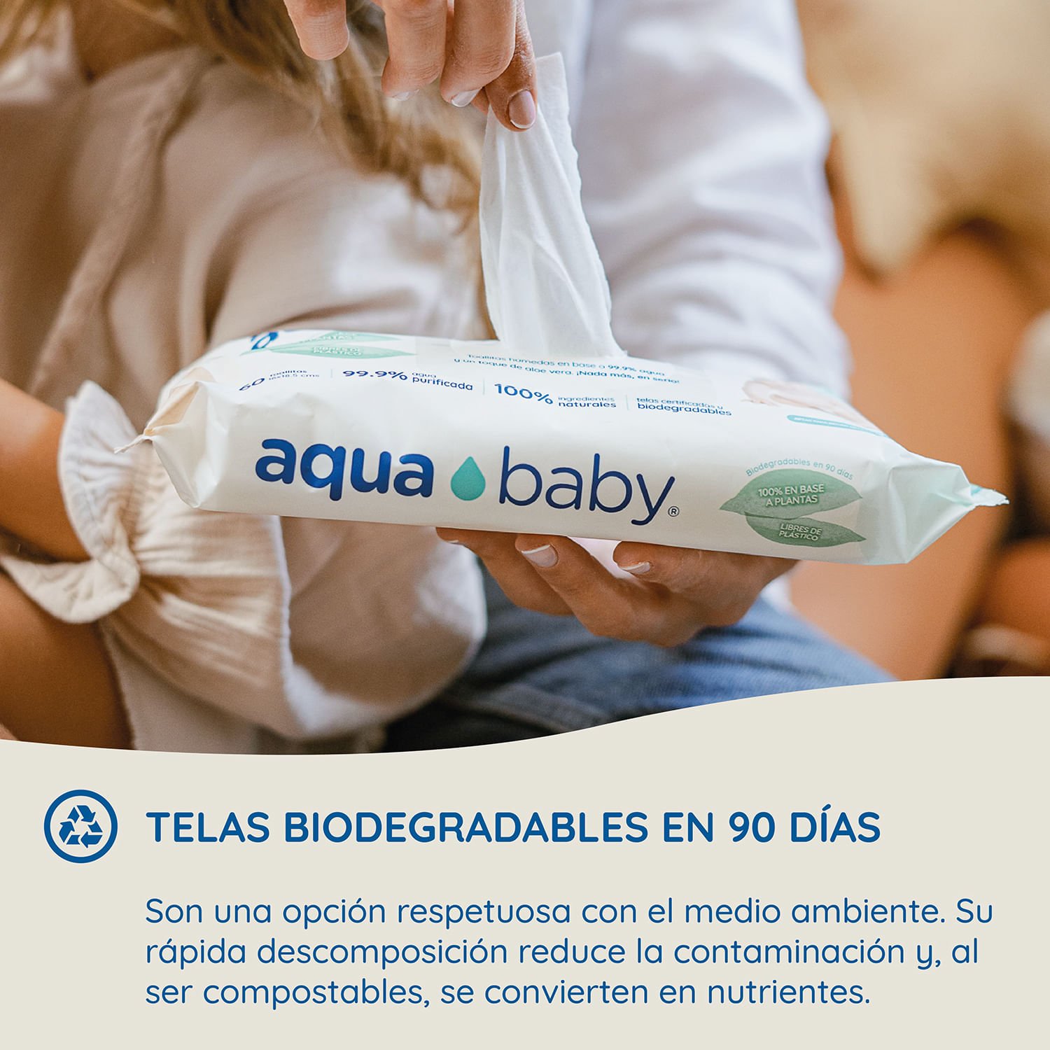 Toallas Húmedas Aqua Baby Biodegradables 240 un. - Image 6