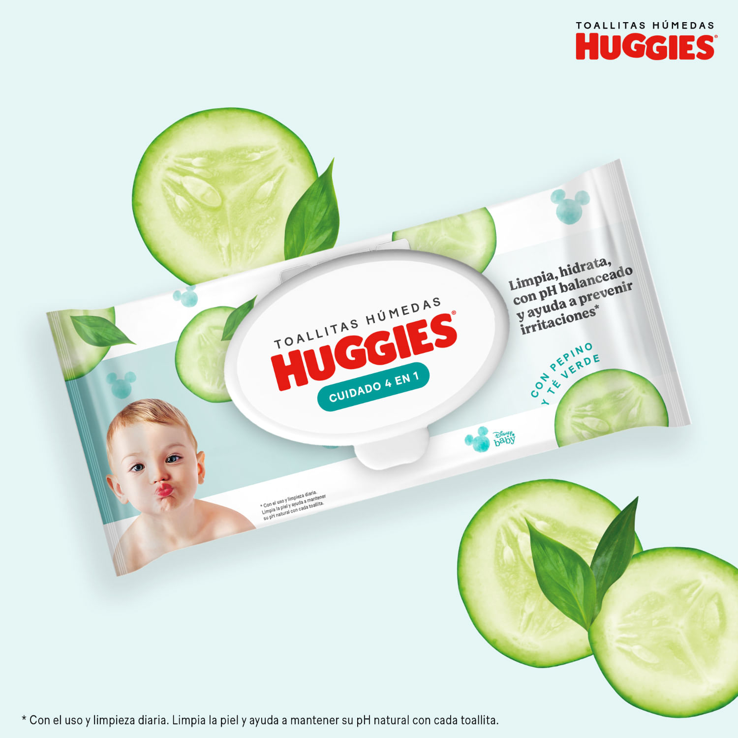 Toallas Húmedas Huggies Cuidado 4 en 1 - 80 un. - Image 3