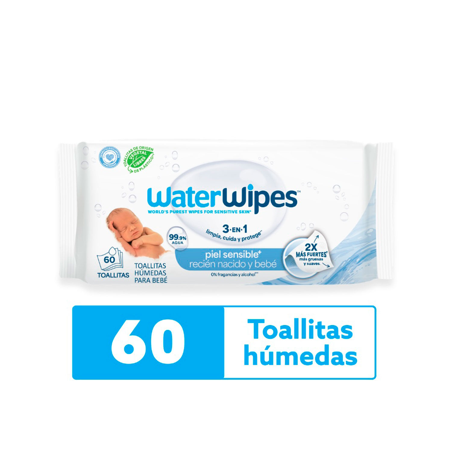 Toallas Húmedas WaterWipes Bio 60 un. - Image 2