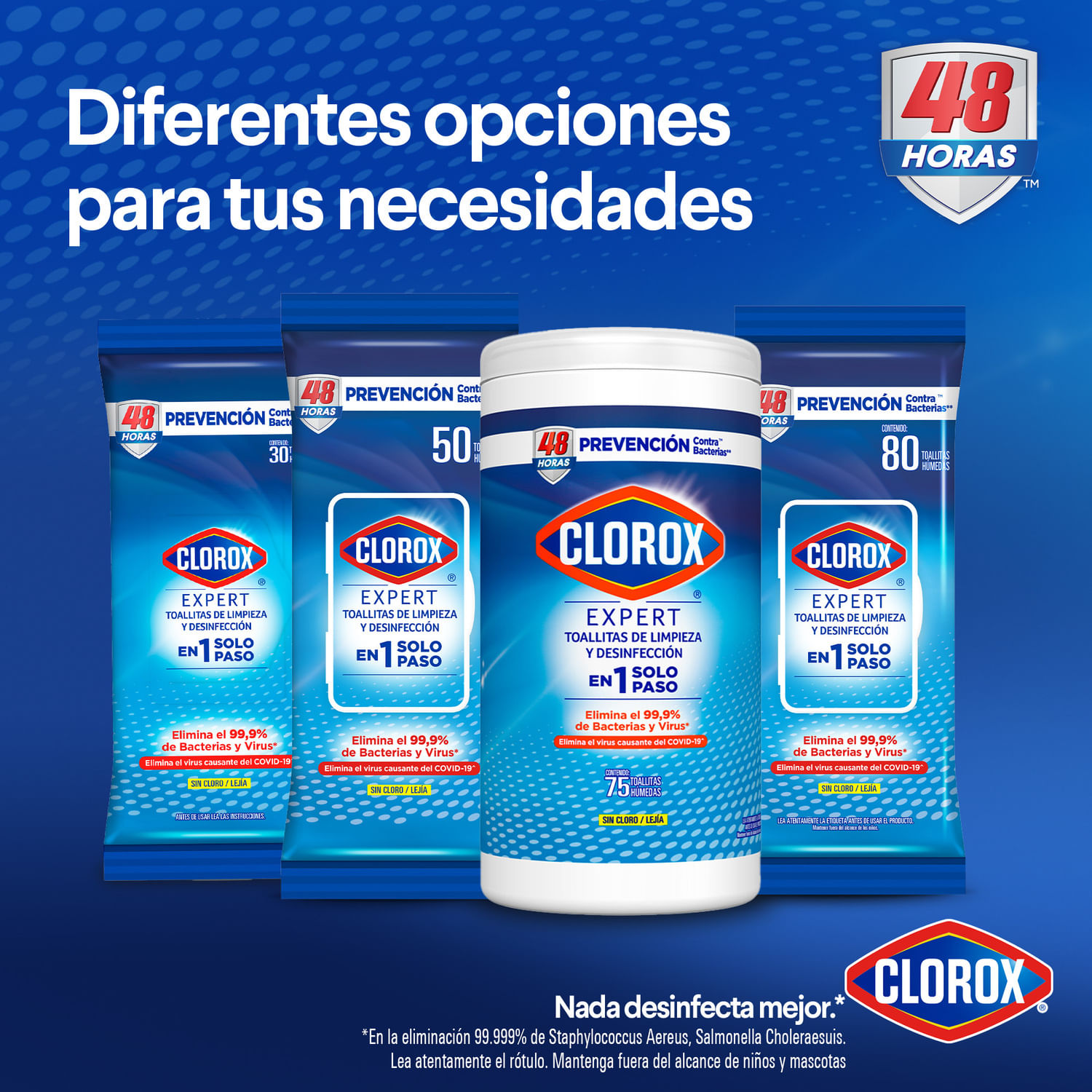 Toallitas Desinfectantes Clorox Expert Flowpack 80 un. - Image 5