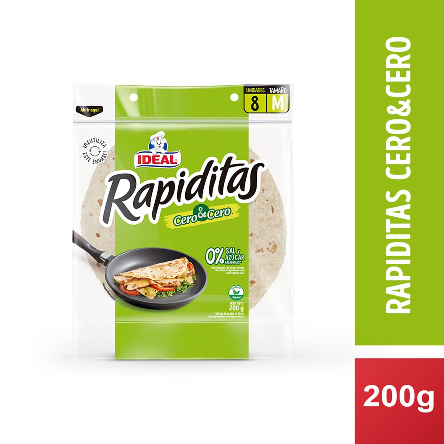 Tortillas Rapiditas Cero Cero 200 g
