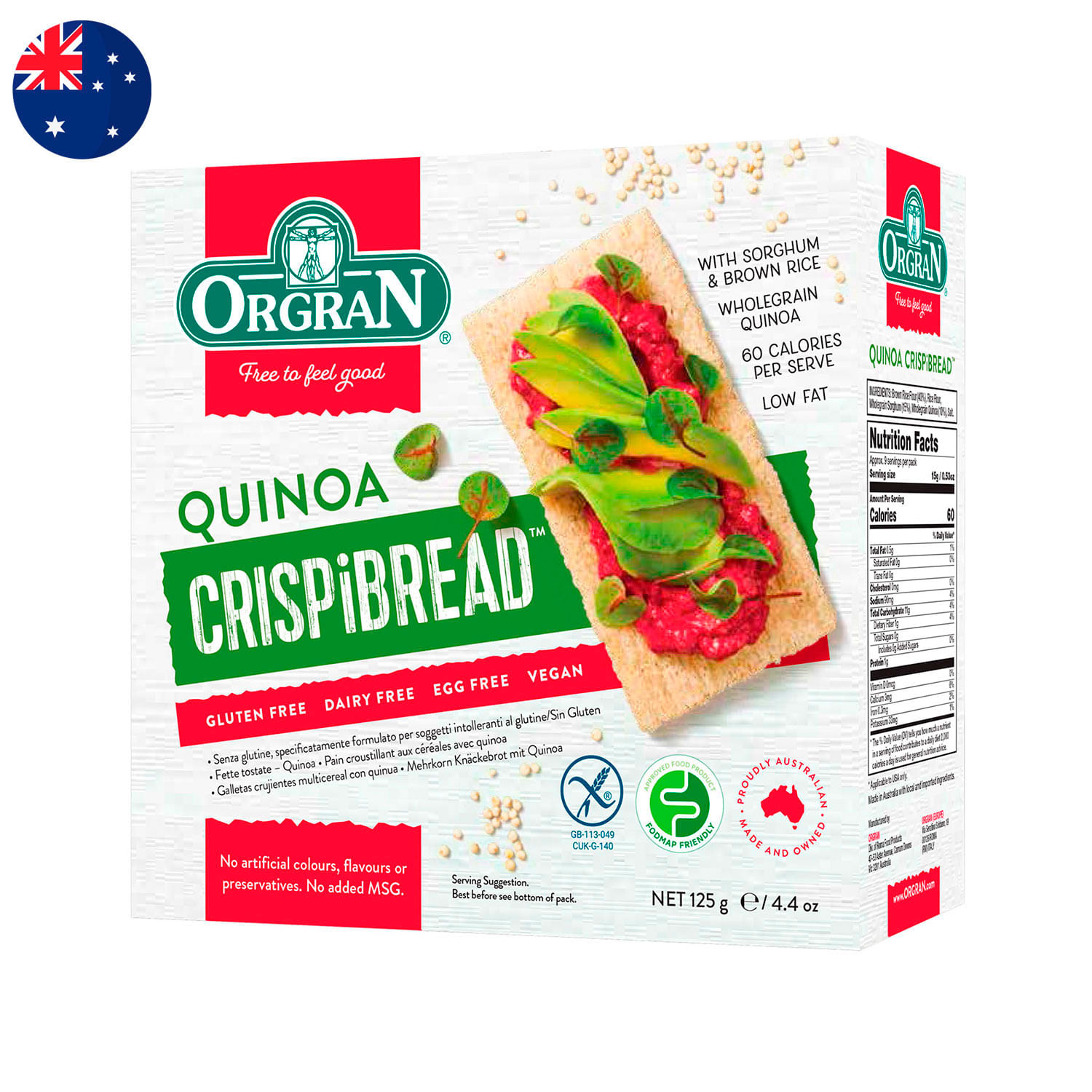 Tostadas Multigranos Orgran con Quinoa 125 g