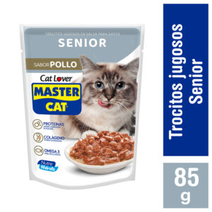 Trocitos Jugosos Master Cat Senior Sabor Pollo 85 g