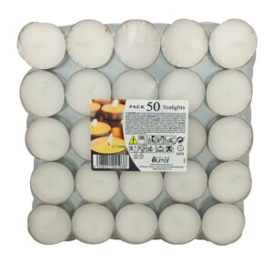 Velas Tealight Lumar Blancas 50 un.