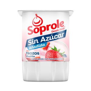 Yogurt Soprole Sin Azúcar Trozos Frutilla 155 g